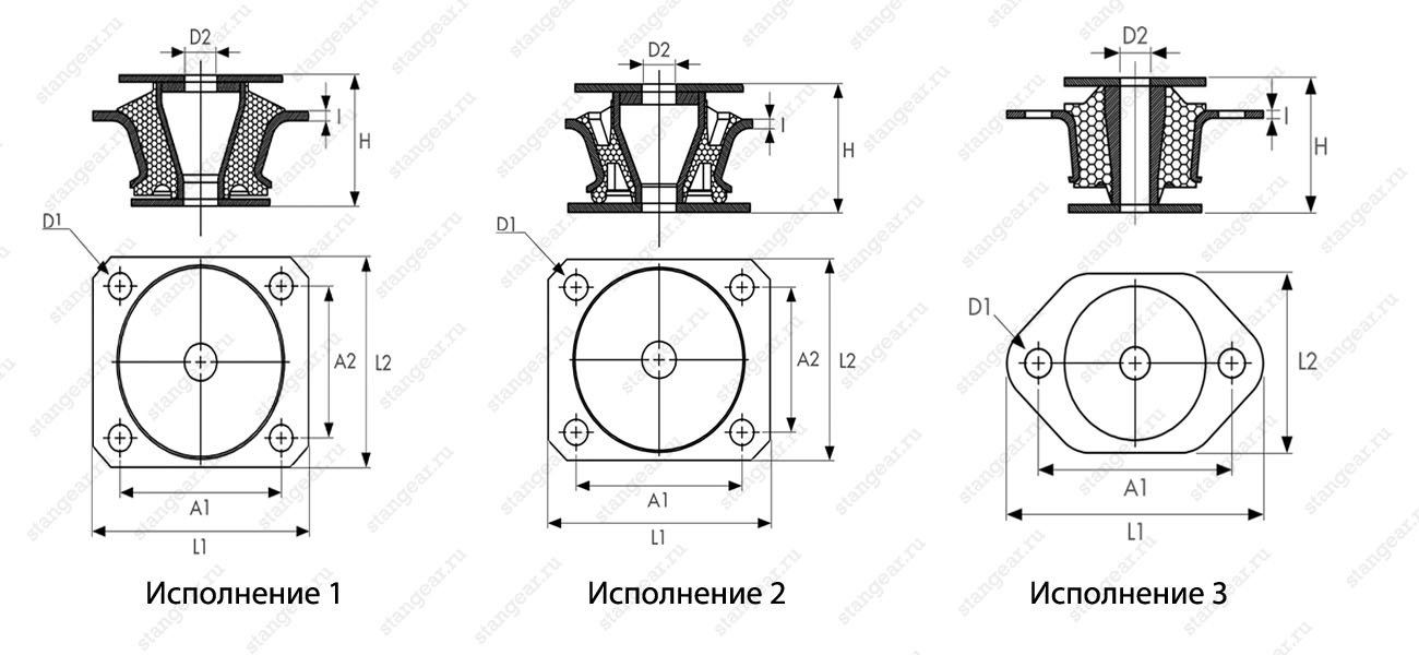 чертеж виброопоры KS